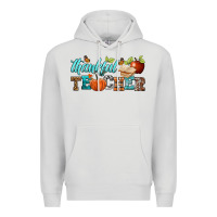 Dove Grey thankful teacher Premium Hoodie - BundleAndBundleShop
