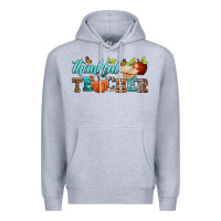 Heather Grey thankful teacher Premium Hoodie - BundleAndBundleShop