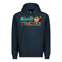 Navy thankful teacher Premium Hoodie - BundleAndBundleShop