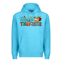 Ocean Blue thankful teacher Premium Hoodie - BundleAndBundleShop