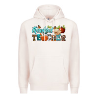 Pale Pink thankful teacher Premium Hoodie - BundleAndBundleShop