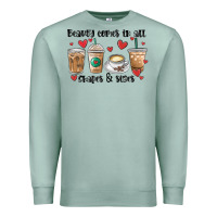 Seafoam beauty comes in all shapes and sizes coffee Premium Sweatshirt - MaliasSmallBusiness