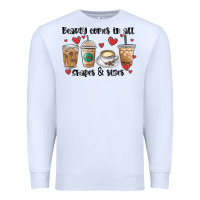 White beauty comes in all shapes and sizes coffee Premium Sweatshirt - MaliasSmallBusiness
