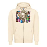 Sandshell easter sheep eggs butterfly daisys leopard glitter wooden Zipper Hoodie - Artiststas