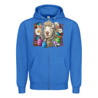 True Royal easter sheep eggs butterfly daisys leopard glitter wooden Zipper Hoodie - Artiststas