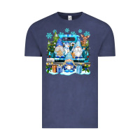Vintage Denim snowman gnome truck Vintage Tee - texasbilliewilder