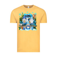 Vintage Mustard snowman gnome truck Vintage Tee - texasbilliewilder