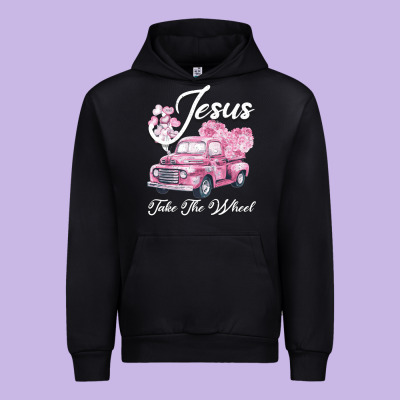 Leopard Floral Pink Car Jesus Take The Wheel Urban Hoodie Designed By Bettercallsaul