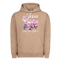 Pigment Burro Leopard Floral Pink Car Jesus Take The Wheel Urban Hoodie - Bettercallsaul