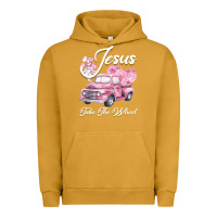 Pigment Peanut Butter Leopard Floral Pink Car Jesus Take The Wheel Urban Hoodie - Bettercallsaul