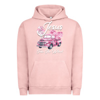 Pigment Salmon Leopard Floral Pink Car Jesus Take The Wheel Urban Hoodie - Bettercallsaul