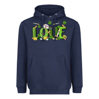 Navy st patricks love nurse Heavyweight Hoodie - MaliasSmallBusiness