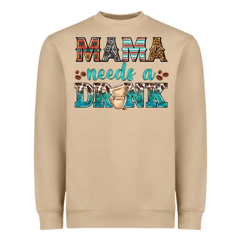 Mama Needs A Drink Heavyweight Sweatshirt by texasbilliewilder | Teevron