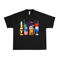 Black 4th of July American drinks Urban Heavy Tee - Neo Western