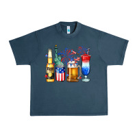 Midnight Navy 4th of July American drinks Urban Heavy Tee - Neo Western