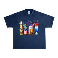 Navy 4th of July American drinks Urban Heavy Tee - Neo Western
