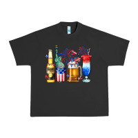 Pigment Black 4th of July American drinks Urban Heavy Tee - Neo Western