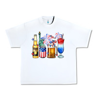 4th Of July American Drinks Urban Heavy Tee | Teevron