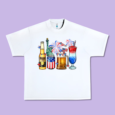 4th Of July American Drinks Urban Heavy Tee Designed By Neo Western
