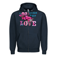 Navy loads of love wıth truck Zipper Hoodie - AdoDesignShop