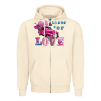 Sandshell loads of love wıth truck Zipper Hoodie - AdoDesignShop