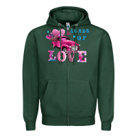 Sports Green loads of love wıth truck Zipper Hoodie - AdoDesignShop