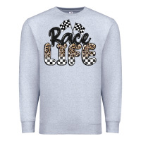 Heather Grey race life Premium Sweatshirt - MaliasSmallBusiness