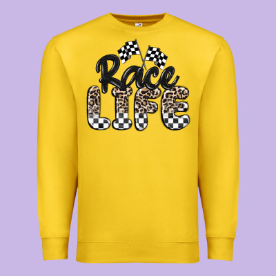 Race Life Premium Sweatshirt Designed By Maliassmallbusiness