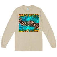 Mushroom leopard turquoise sunflower Long Sleeve Tee - JahusDesignShop