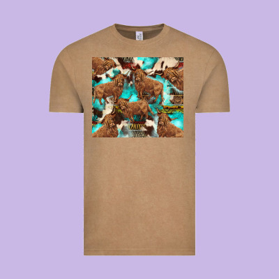 Astec Cowhide Highlands Cow Vintage Tee Designed By Barkaloodesign