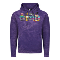 Cloud Purple race with teacher Vintage Hoodie - texasbilliewilder