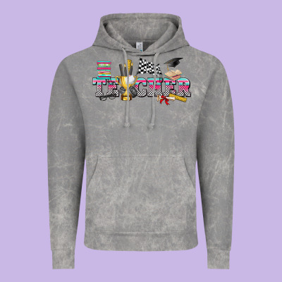 Race With Teacher Vintage Hoodie Designed By Texasbilliewilder