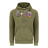 Vintage Olive race with teacher Vintage Hoodie - texasbilliewilder