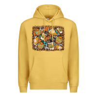 Antique Gold autumn distressed background Premium Hoodie - BundleAndBundleShop