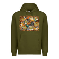 Army Green autumn distressed background Premium Hoodie - BundleAndBundleShop