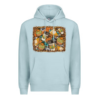 Blue Mist autumn distressed background Premium Hoodie - BundleAndBundleShop
