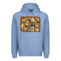 Colony Blue autumn distressed background Premium Hoodie - BundleAndBundleShop