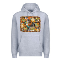 Heather Grey autumn distressed background Premium Hoodie - BundleAndBundleShop