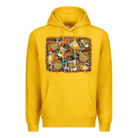 Lemon autumn distressed background Premium Hoodie - BundleAndBundleShop