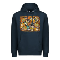 Navy autumn distressed background Premium Hoodie - BundleAndBundleShop