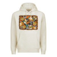 Oatmeal Heather autumn distressed background Premium Hoodie - BundleAndBundleShop