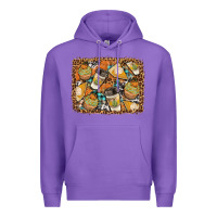 Purple autumn distressed background Premium Hoodie - BundleAndBundleShop