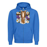 True Royal easter goat daisys leopard wooden Zipper Hoodie - Artiststas