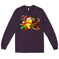Plum joy with softball Long Sleeve Tee - AdoDesignShop
