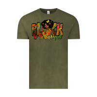 Vintage Olive Black is beautiful juneteenth Vintage Tee - Zillion Design Studio