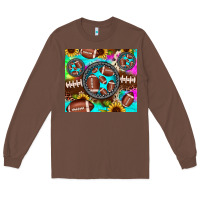 Chestnut football tie dye gemstone sunflower Long Sleeve Tee - JahusDesignShop