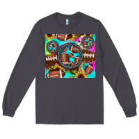 Smoke football tie dye gemstone sunflower Long Sleeve Tee - JahusDesignShop