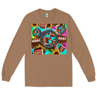 Toasted Coconut football tie dye gemstone sunflower Long Sleeve Tee - JahusDesignShop