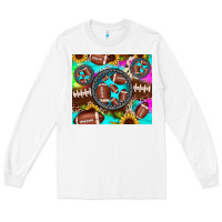 White football tie dye gemstone sunflower Long Sleeve Tee - JahusDesignShop