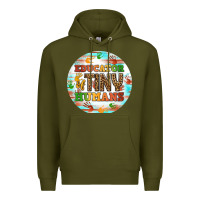 Army Green educator of tiny humans round earring Premium Hoodie - BundleAndBundleShop